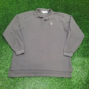 Vintage 90s LL-Bean Rugby Polo Shirt XL 26x33 Green Baggy